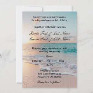 Beach Wedding Invitation