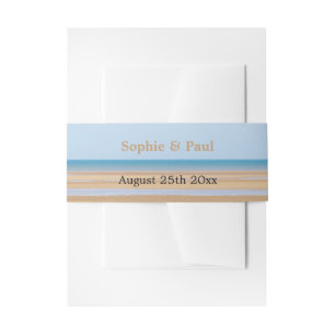 Beach Wedding Invitation Belly Band