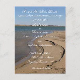 Beach Wedding invitation Postcard