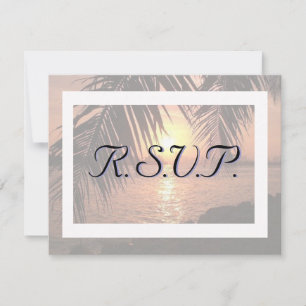 Beach Wedding Invitation R.S.V.P.