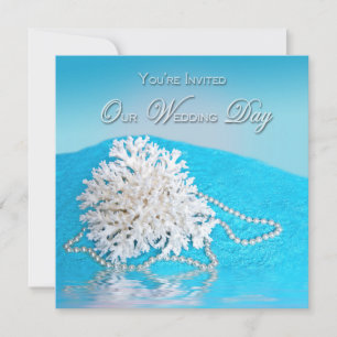 Beach Wedding Invitation -SEA SHELL/BEACH