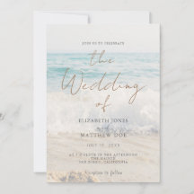 Beach Wedding Invitation Seaside/Oceanside Wedding