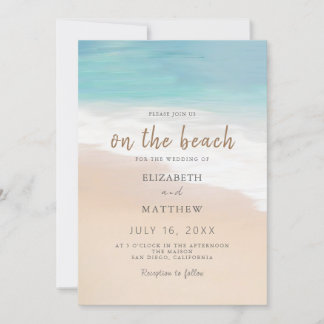 Beach Wedding Invitation Seaside/Oceanside Wedding