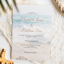 Beach Wedding Invitation Seaside/Oceanside Wedding