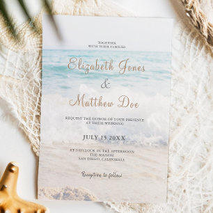 Beach Wedding Invitation Seaside/Oceanside Wedding