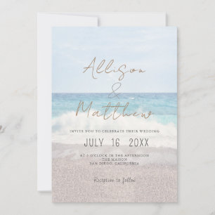 Beach Wedding Invitation Seaside/Oceanside Wedding