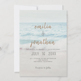 Beach Wedding Invitation Seaside/Oceanside Wedding