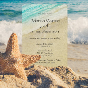 Beach Wedding Invitation Simple and Elegant