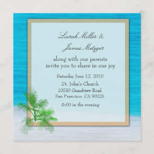 BEACH Wedding Invitation Template