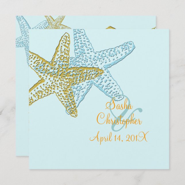Beach Wedding Invitations (Front/Back)