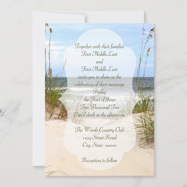 Beach Wedding Invitations (Front)