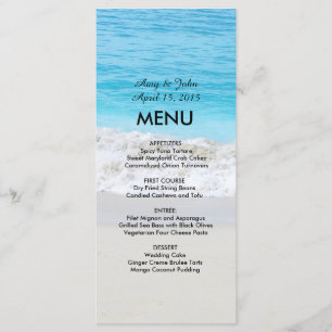 Beach wedding menu beach1