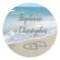 Beach Wedding Monogram Hearts in the Sand