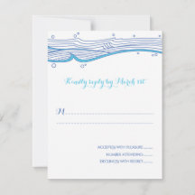 Beach Wedding Ocean Waves Reply Card