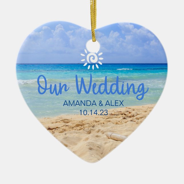 Beach Wedding Ornament Party Favour (Front)