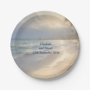 Beach Wedding  Paper Plate
