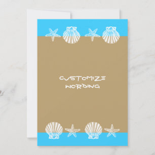 Beach wedding party invitations - template