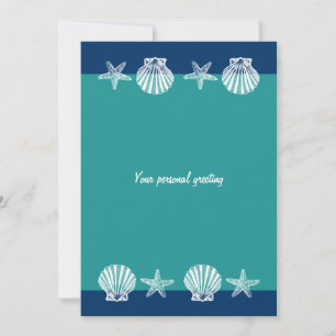 Beach wedding party invitations - template