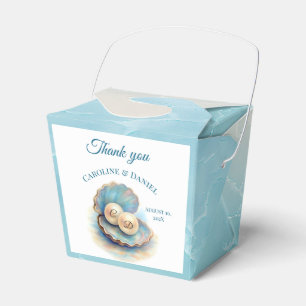 Beach Wedding Pearls Shell Elegant Ocean Theme  Favour Box