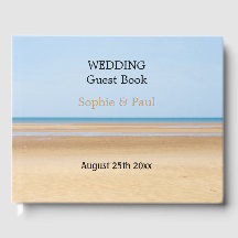 Beach Wedding Personalised Guestbook
