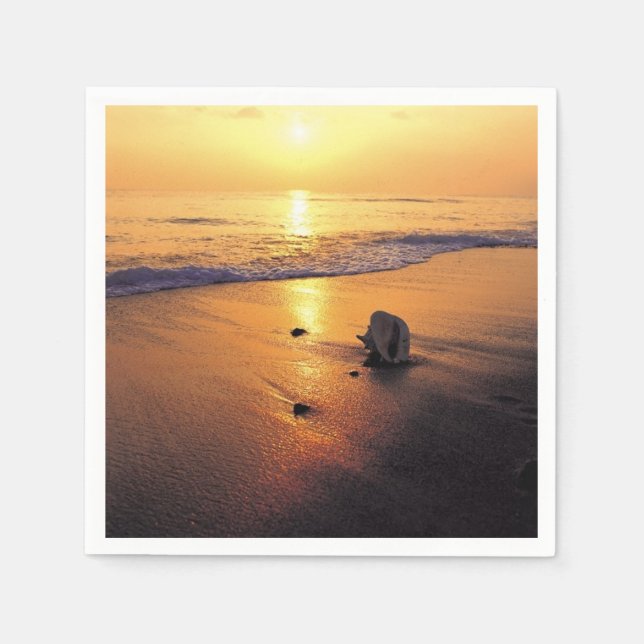 Beach Wedding Photography Napkins (Front)