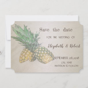 Beach Wedding Pineapple   Save The Date