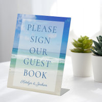 Beach Wedding Please Sign Our Ocean Guest Book
