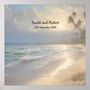Beach Wedding Poster