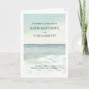 Beach Wedding Program