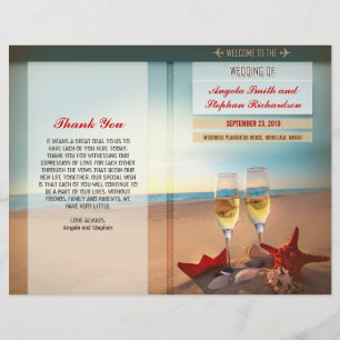 beach wedding programs