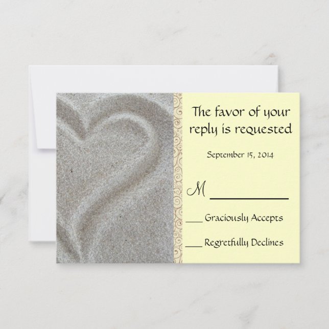 Beach wedding Reception Card (Front)