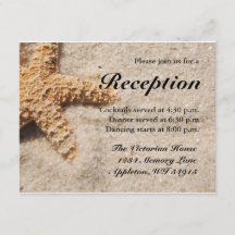 Beach Wedding Reception Cards - Starfish