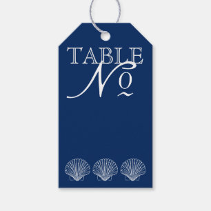 Beach Wedding Reception Table Number- Gift Tags