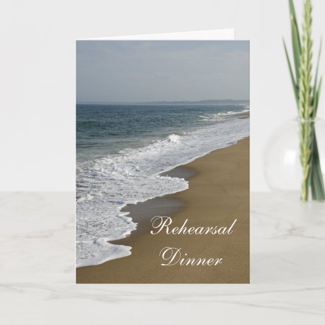 Beach Wedding Rehearsal Dinner Invitation (Front)