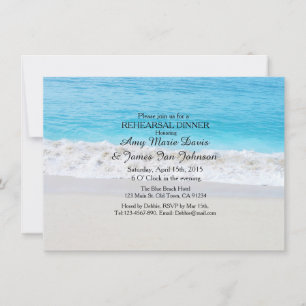Beach wedding rehearsal dinner invites beach1