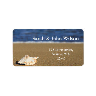 beach wedding,return address label