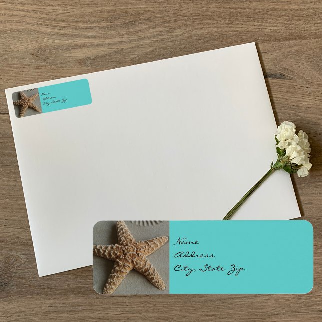 Beach Wedding Return Address Label (Creator Uploaded)