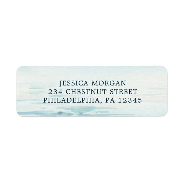 Beach Wedding Return Address Label (Front)