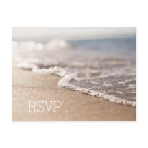 Beach wedding RSVP card