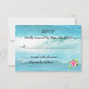 Beach Wedding RSVP Card