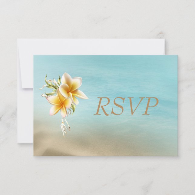 Beach Wedding RSVP Card (Front)