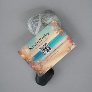Beach Wedding rsvp  Card