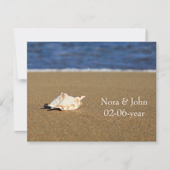 beach wedding RSVP Card (Front)