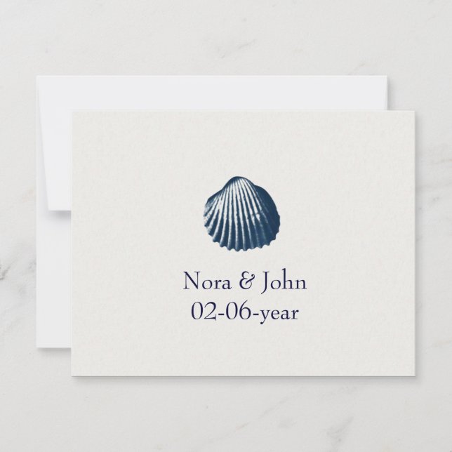 beach wedding RSVP Card (Front)