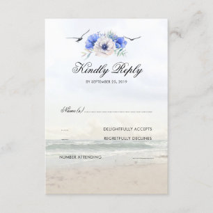 Beach Wedding RSVP Card