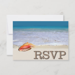 Beach Wedding RSVP invitation