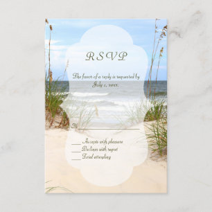 Beach Wedding RSVP's RSVP Card