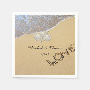 Beach Wedding, Sand Dollar, Starfish Napkins