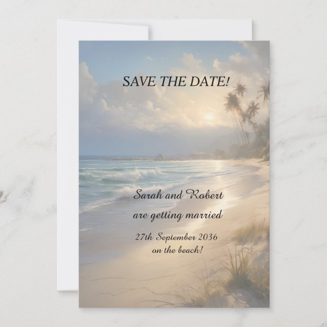 Beach Wedding Save The Date (Front)