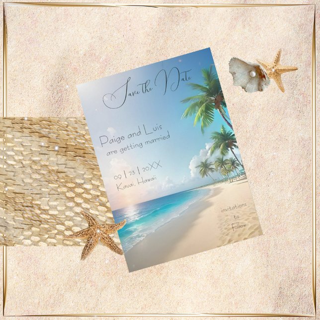 Beach Wedding Save the Date Invitation (Creator Uploaded)